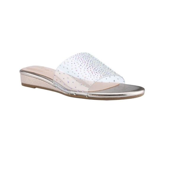 Bandolino Kenzo clear embellished slide Sandal - Picture 1 of 9